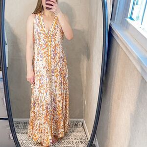 Poupette St Barth Nana Tiered Sleeveless Maxi Dress